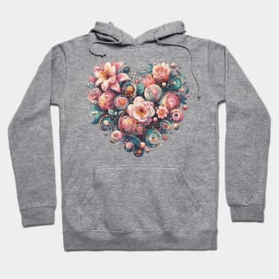 Flowers in a Heart for Mom Hoodie